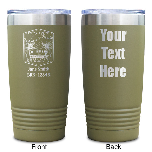 Airstreams in Paradise - Region 9 Rally 2026 Olive Polar Camel Tumbler - 20oz - Double Sided - Approval