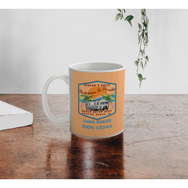Airstreams in Paradise - Region 9 Rally 2026 Personalized Coffee Mug - Lifestyle