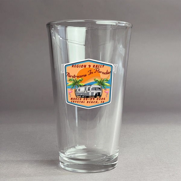 Custom Airstreams in Paradise - Region 9 Rally 2026 Pint Glass - Full Color Logo