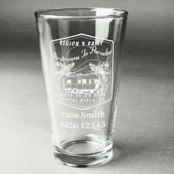 Airstreams in Paradise - Region 9 Rally 2026 Pint Glass - Laser Engraved