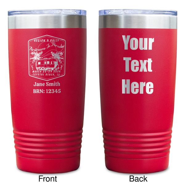 Airstreams in Paradise - Region 9 Rally 2026 Red Polar Camel Tumbler - 20oz - Double Sided - Approval