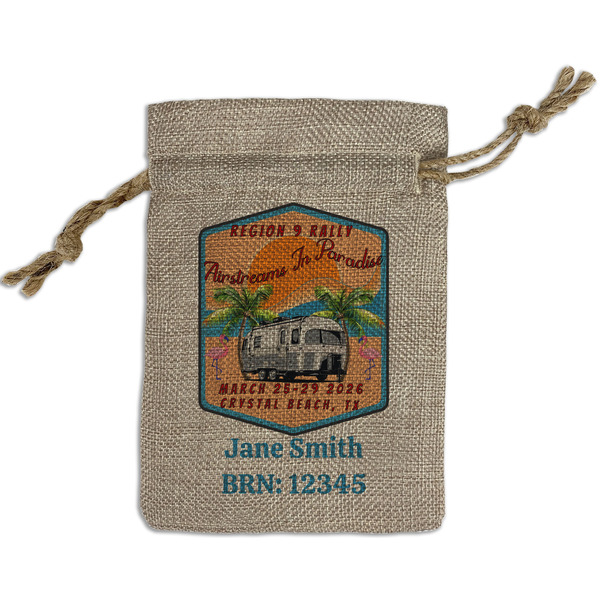 Airstreams in Paradise - Region 9 Rally 2026 Small Burlap Gift Bag - Front