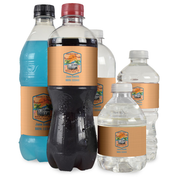 Airstreams in Paradise - Region 9 Rally 2026 Water Bottle Label - Multiple Bottle Sizes