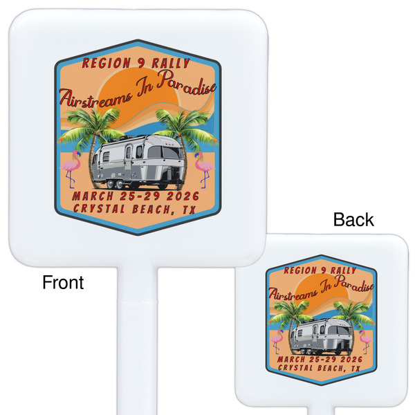 Airstreams in Paradise - Region 9 Rally 2026 White Plastic Stir Stick - Double Sided - Front & Back
