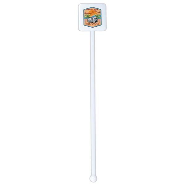 Airstreams in Paradise - Region 9 Rally 2026 White Plastic Stir Stick - Double Sided - Square - Single Stick