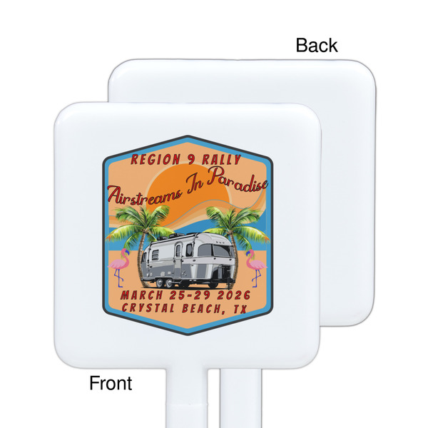 Airstreams in Paradise - Region 9 Rally 2026 White Plastic Stir Stick - Single Sided - Square - Front & Back