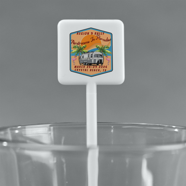 Airstreams in Paradise - Region 9 Rally 2026 White Plastic Stir Stick - Square - Main