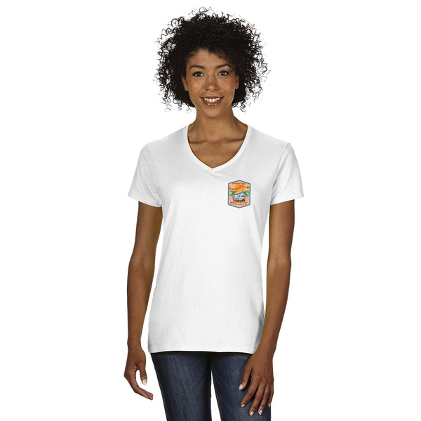 Custom Airstreams in Paradise - Region 9 Rally 2026 Women's V-Neck T-Shirt - White