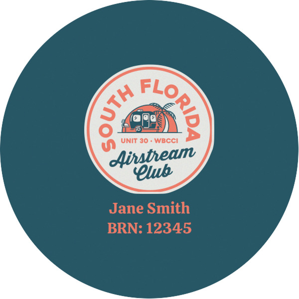 Custom South Florida Airstream Club Logo Multipurpose Round Labels - 1"