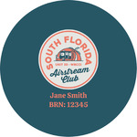 South Florida Airstream Club Logo Multipurpose Round Labels - Custom Sized