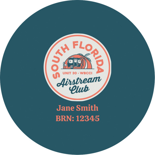 Custom South Florida Airstream Club Logo Multipurpose Round Labels - Custom Sized