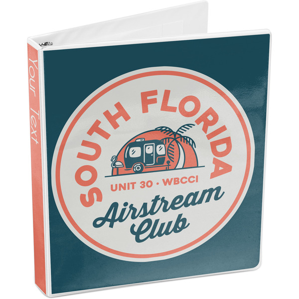 South Florida Airstream Club Logo 3-Ring Binder - 1" - Angled