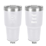 South Florida Airstream Club Logo 30 oz Stainless Steel Tumbler - White - Double-Sided