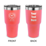 South Florida Airstream Club Logo 30 oz Stainless Steel Tumbler - Coral - Double-Sided