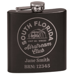 South Florida Airstream Club Logo Black Flask Set