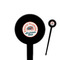South Florida Airstream Club Logo 4" Round Plastic Food Picks - Black - Single-Sided