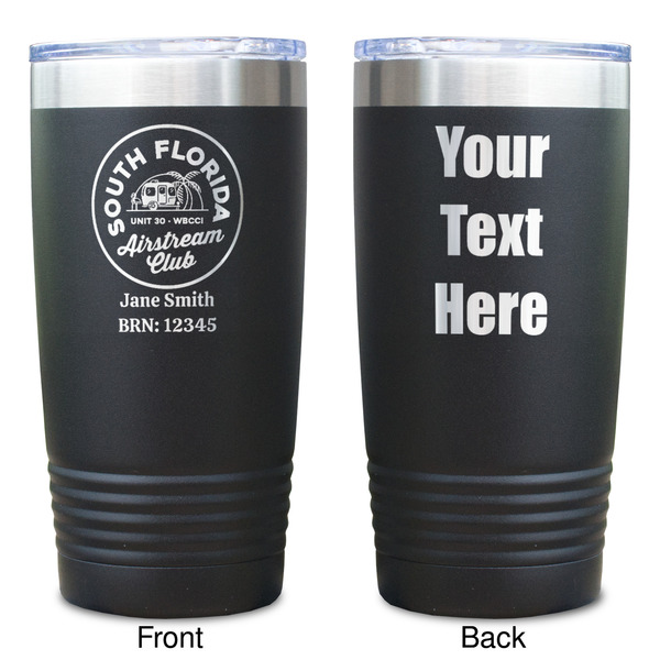 South Florida Airstream Club Logo Black Polar Camel Tumbler - 20oz - Double Sided  - Approval