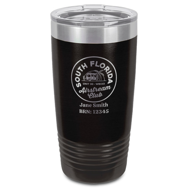 South Florida Airstream Club Logo Black Polar Camel Tumbler - 20oz - Front