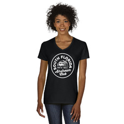 South Florida Airstream Club Logo Women's V-Neck T-Shirt - Black
