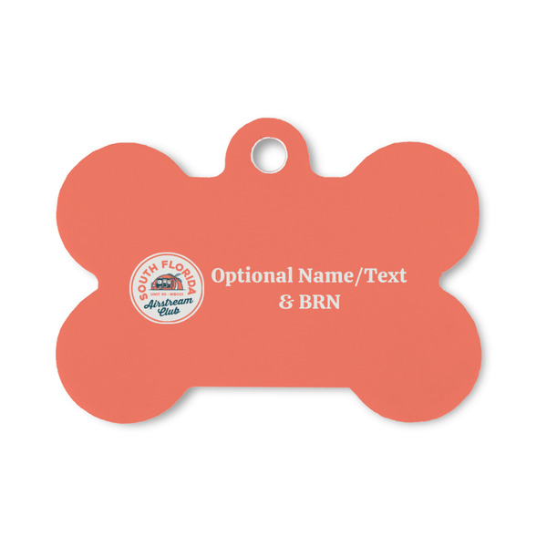 Custom South Florida Airstream Club Logo Bone Shaped Dog ID Tag - Small