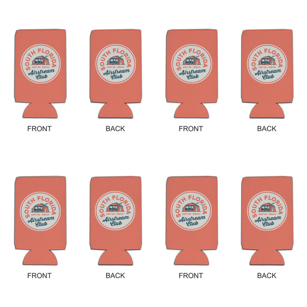 South Florida Airstream Club Logo Can Cooler - 16oz - Set of 4 - Front & Back