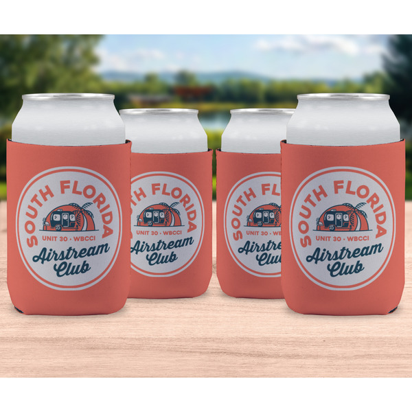 South Florida Airstream Club Logo Can Cooler - Standard 12oz - Set of 4 - In Context