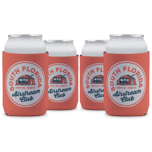 Custom South Florida Airstream Club Logo Can Coolers - 12 oz - Set of 4