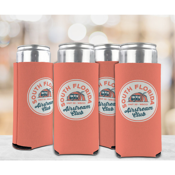 South Florida Airstream Club Logo Can Cooler - Tall 12oz - Set of 4 - In Context