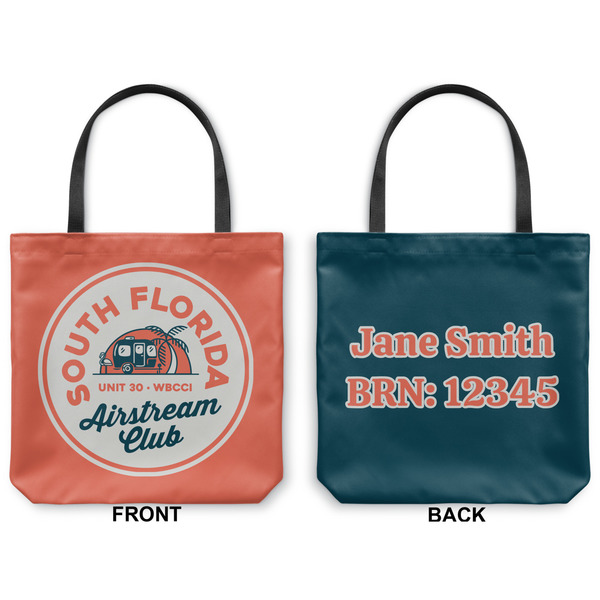 South Florida Airstream Club Logo Canvas Tote - Front and Back