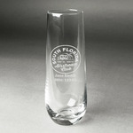 South Florida Airstream Club Logo Champagne Flute - Stemless - Laser Engraved