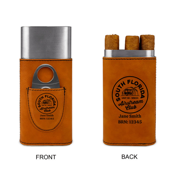 South Florida Airstream Club Logo Cigar Case with Cutter - Double Sided - Approval