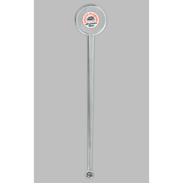 South Florida Airstream Club Logo Clear Plastic 7" Stir Stick - Round - Single Stick