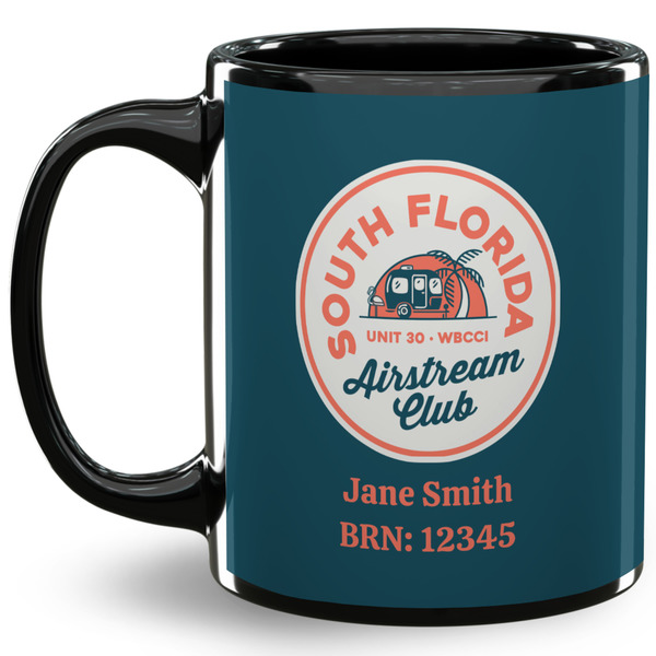 Custom South Florida Airstream Club Logo 11 oz Coffee Mug - Black