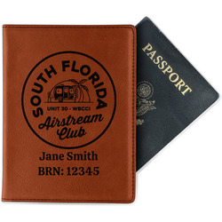 South Florida Airstream Club Logo Passport Holder - Faux Leather