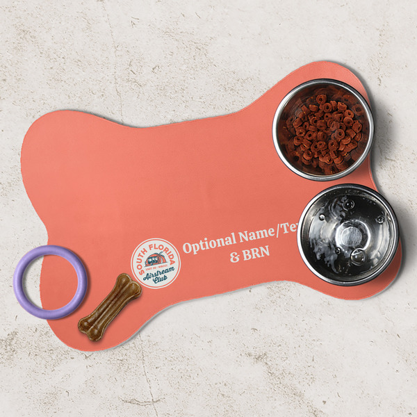 South Florida Airstream Club Logo Dog Bone Shaped Mat Lifestyle