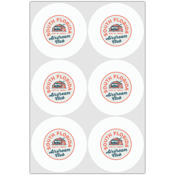 South Florida Airstream Club Logo Drink Topper - Large - Set of 6