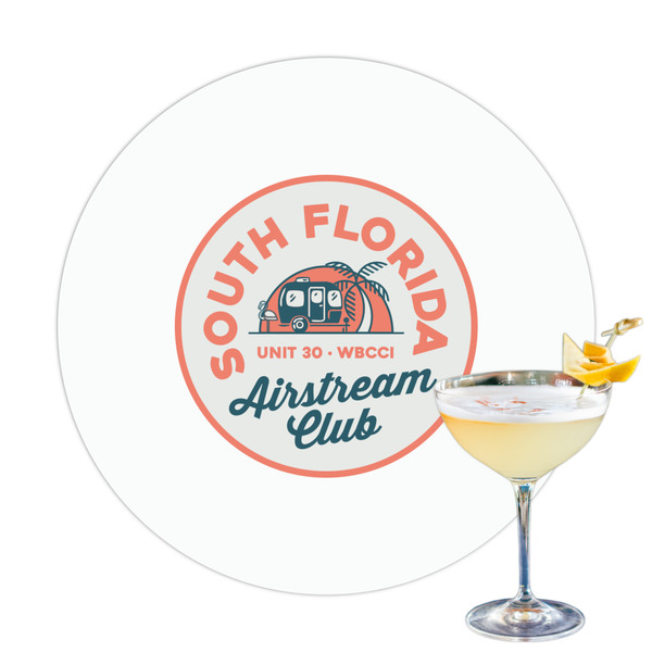Custom South Florida Airstream Club Logo Printed Drink Topper