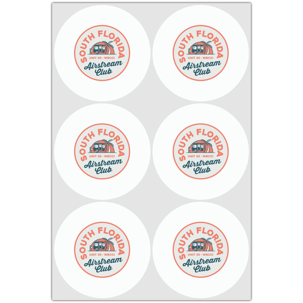 South Florida Airstream Club Logo Drink Topper - XLarge - Set of 6