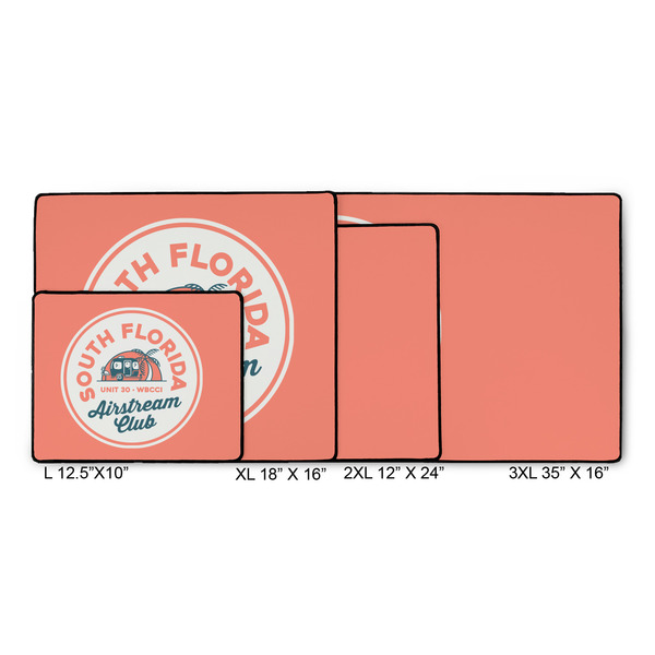 South Florida Airstream Club Logo Gaming Mats - Size Chart