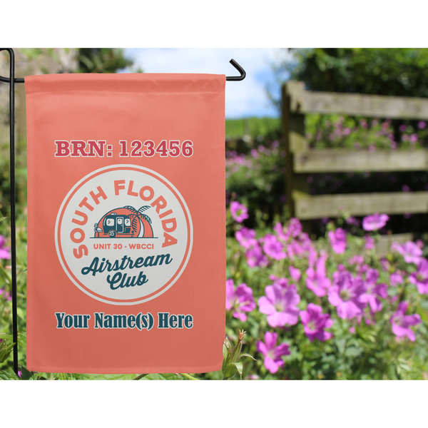 South Florida Airstream Club Logo Garden Flag - Outside In Flowers