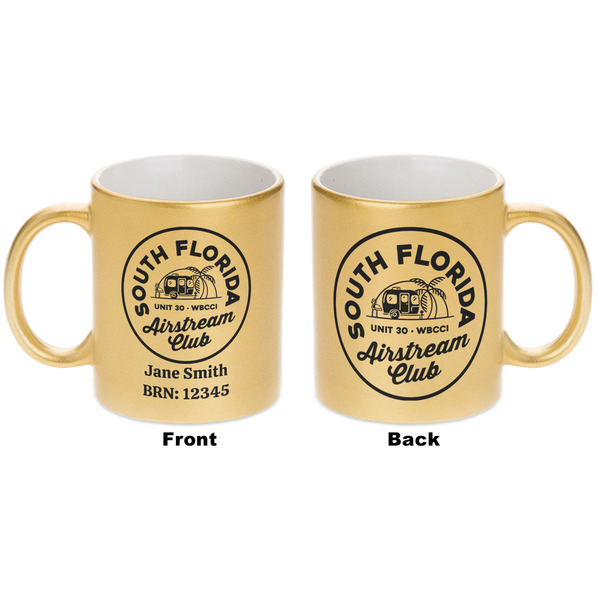 South Florida Airstream Club Logo Gold Mug - Apvl
