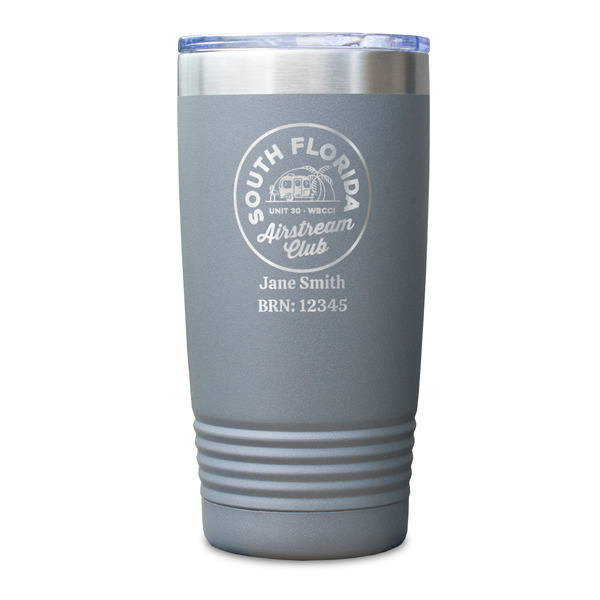 South Florida Airstream Club Logo Gray Polar Camel Tumbler - 20oz - Single Sided - Approval