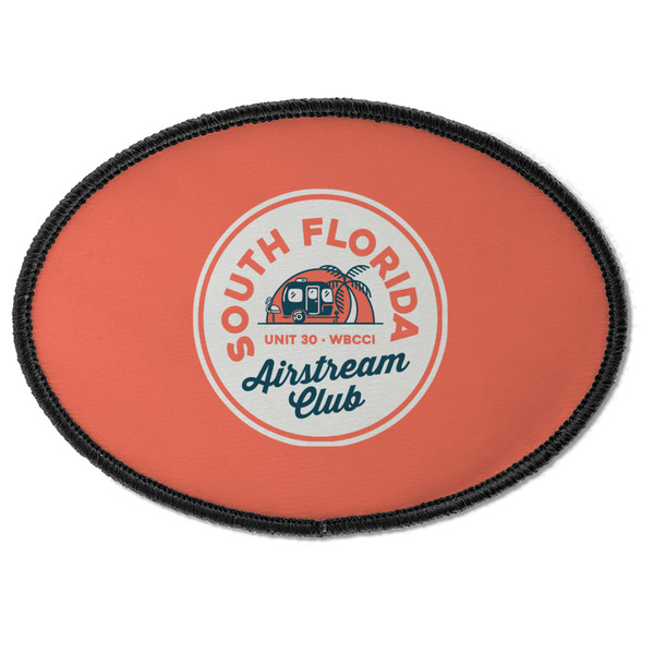 South Florida Airstream Club Logo Iron On Patch - Oval - Front