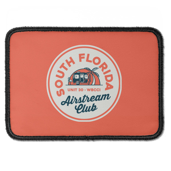 South Florida Airstream Club Logo Iron On Patch - Rectangle - Front