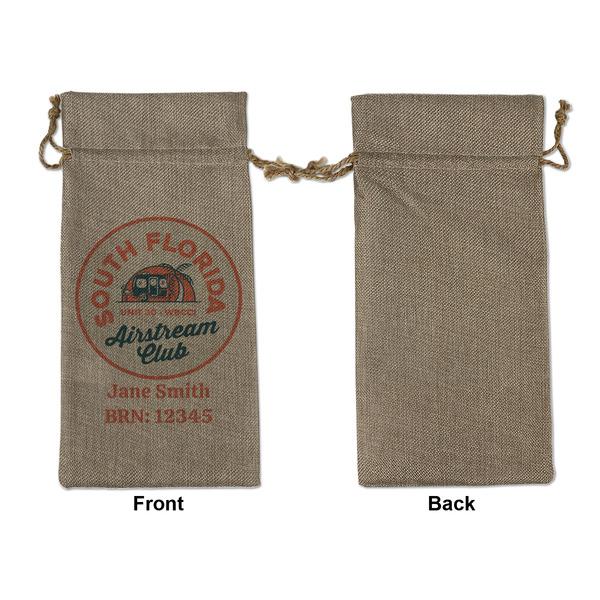South Florida Airstream Club Logo Large Burlap Gift Bags - Front Approval