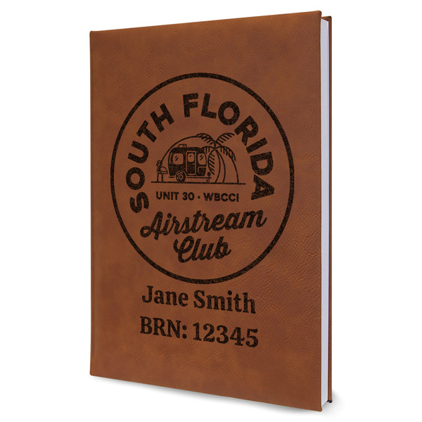 Custom South Florida Airstream Club Logo Leatherette Journal - Large - Single-Sided