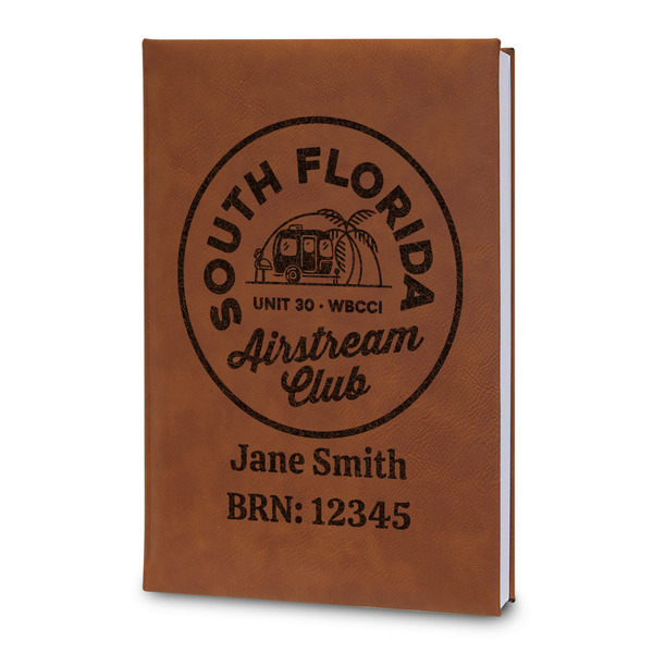 Custom South Florida Airstream Club Logo Leatherette Journal - Large - Double-Sided