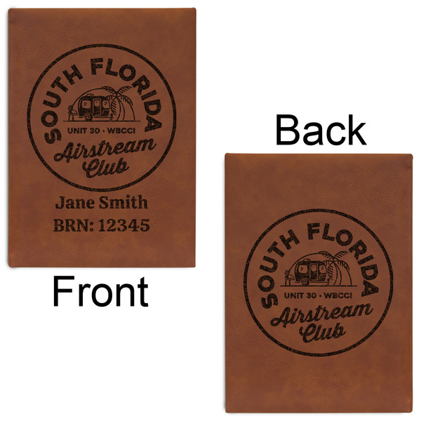 South Florida Airstream Club Logo Leatherette Journals - Large - Double Sided - Front & Back View