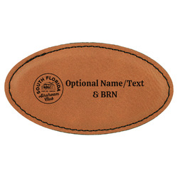 South Florida Airstream Club Logo Leatherette Oval Name Badge with Magnet