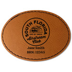 South Florida Airstream Club Logo Faux Leather Iron On Patch - Oval